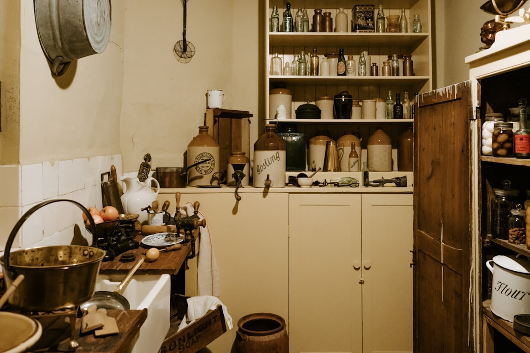 Photo beige kitchen